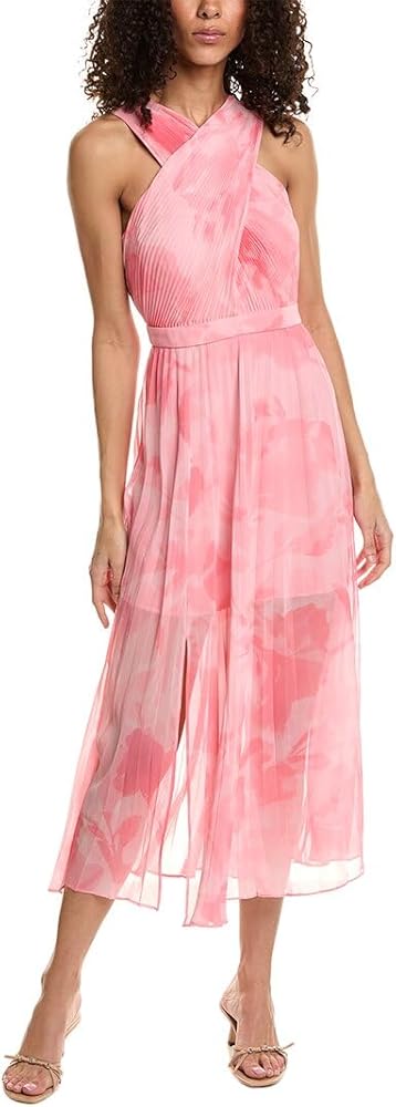 Ted Baker Cross Front Pleated Midi Dress