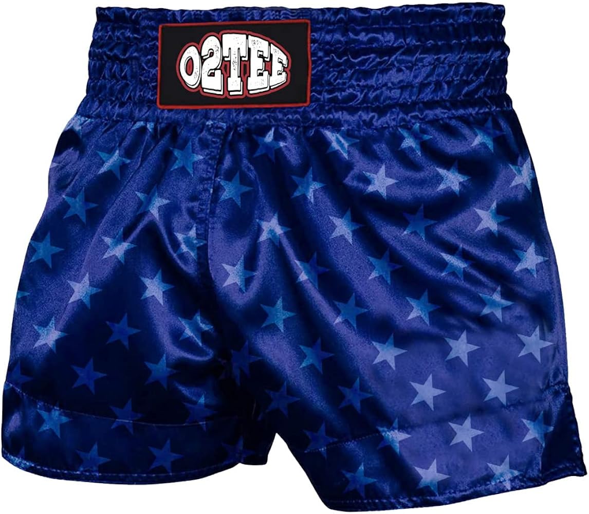 Unisex American Flag Traditional Styles Muay Thai Shorts for Men Women Training