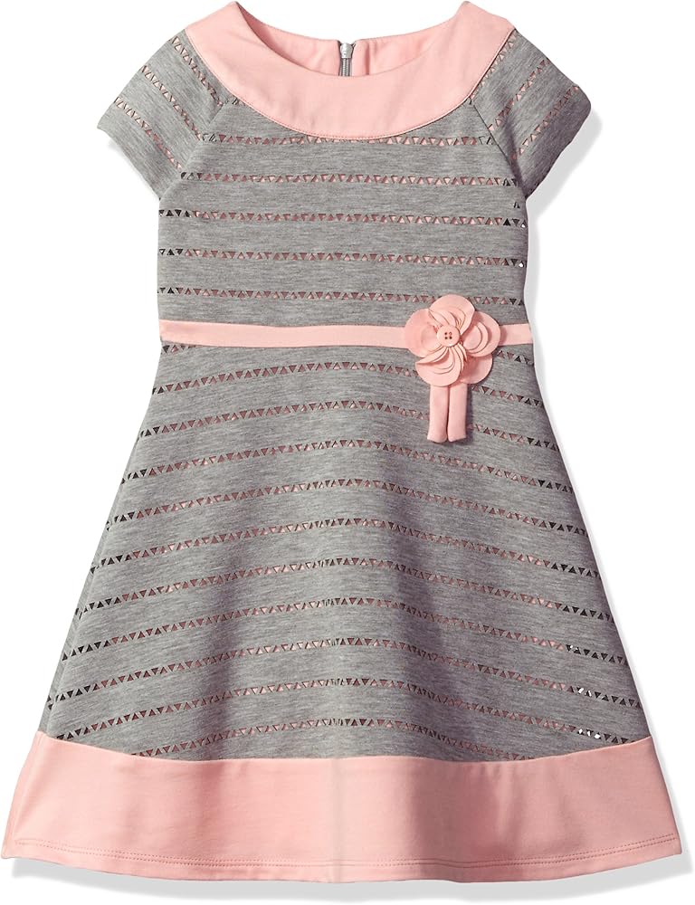 Little Angels Girls' Colorblock Cap Sleeve Dress