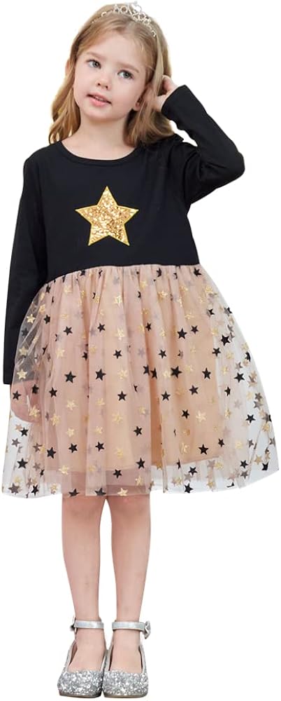 Girls Dresses Winter Long Sleeve Party Gifts for Girls 3-8 Years