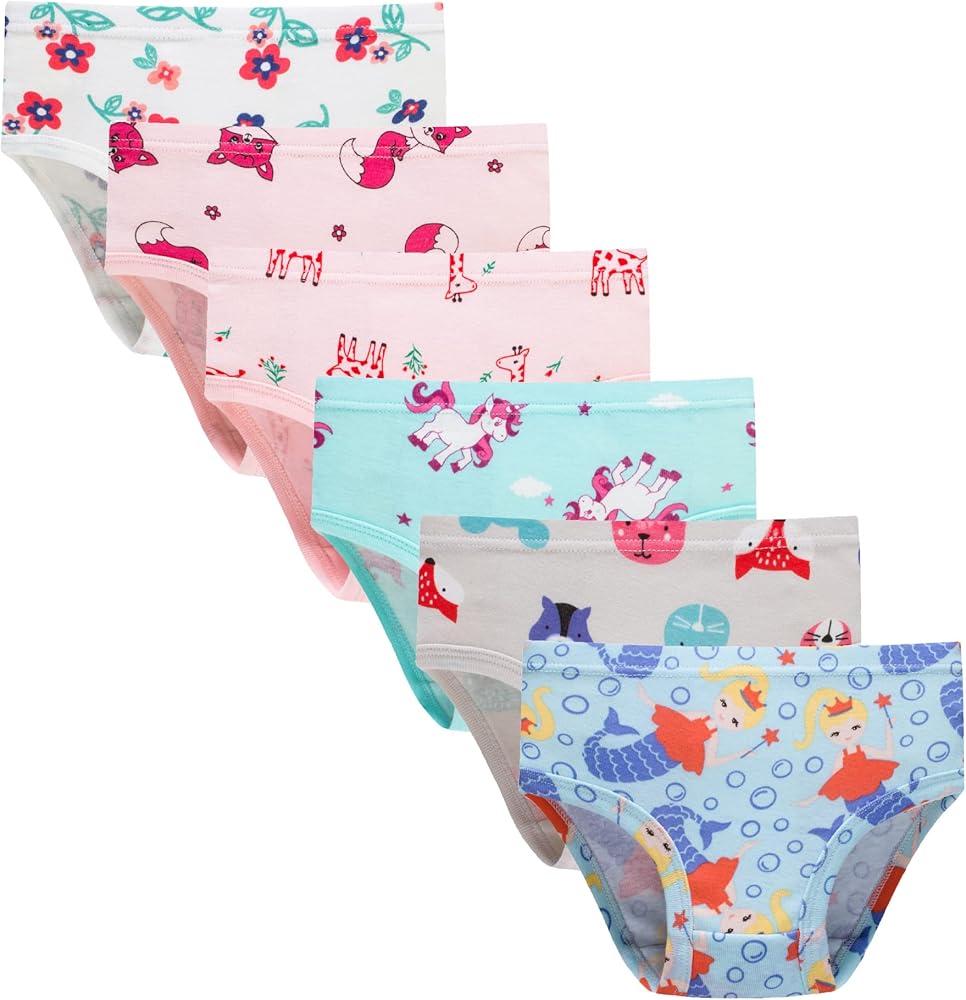 Dolphin&Fish Girls Soft Panties Cotton Toddler Girl Underwear Fashion For Little Girls Undies