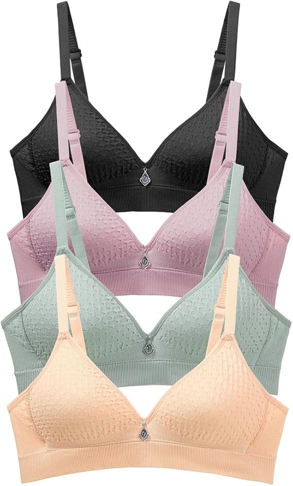 Girls Training Bra Wire Free Adjustable Straps Sports Bras