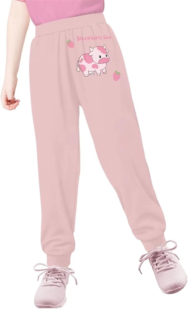 Showudesigns Sweatpants for Girls 4-15 Years Youth Kawaii Pants