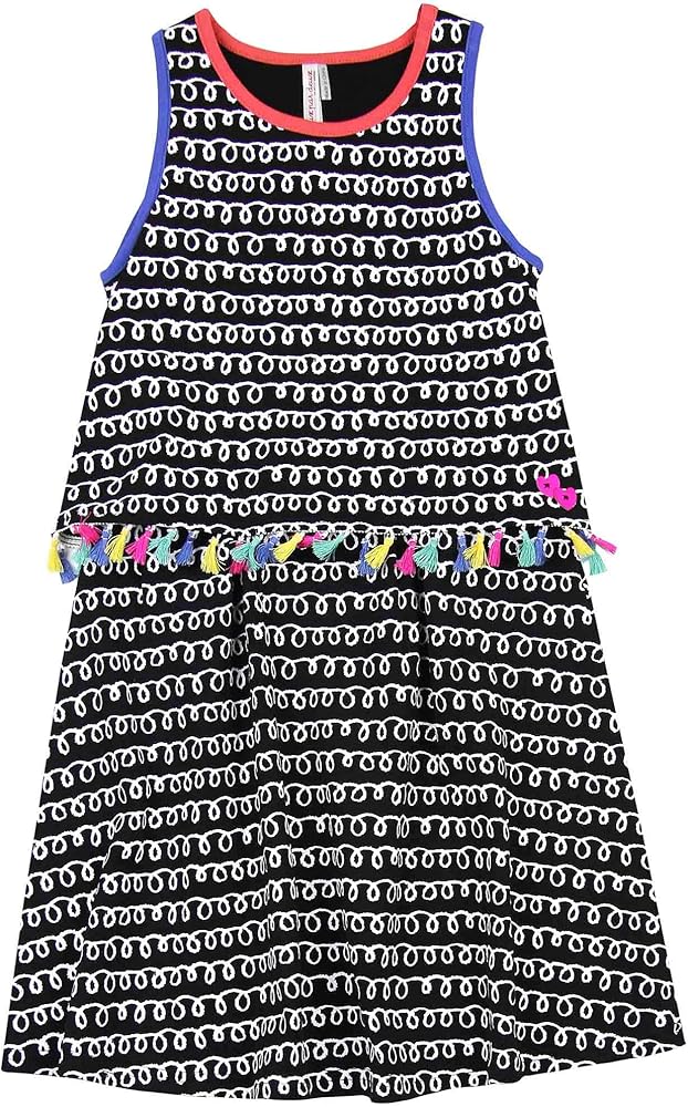 Deux par Deux Girls' Printed Dress with Tassels The Artist!, Sizes 3-12