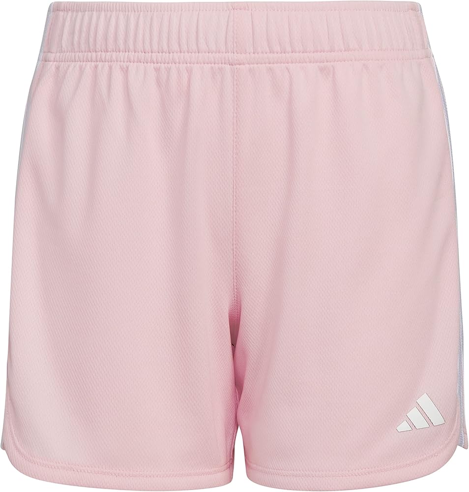 adidas Girls' Aeroready 3s Pacer Mesh Gym Running Shorts