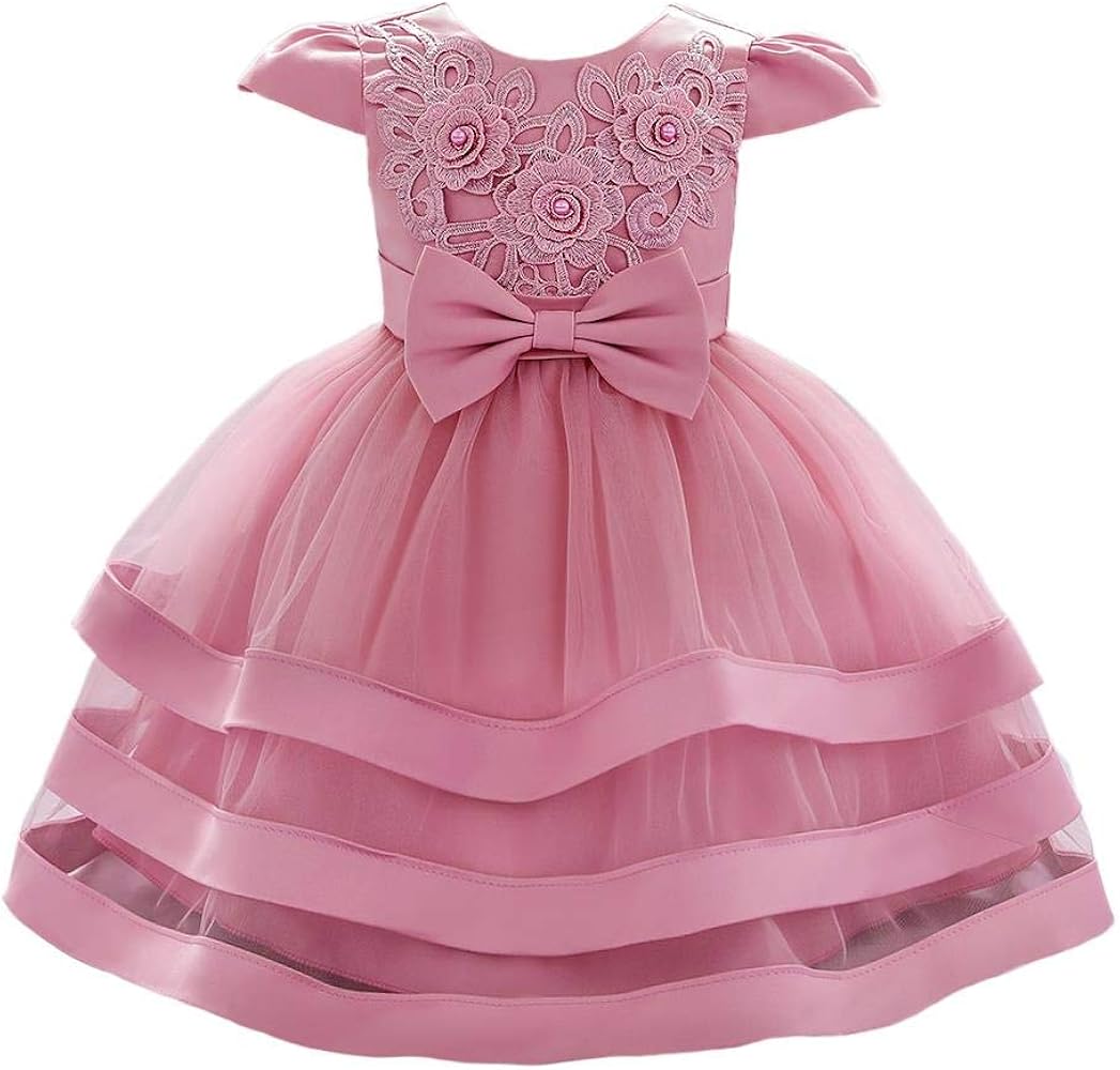 Dressy Daisy Baby Flower Girls Dresses Special Occasion Wedding Birthday Party Fancy Tiered Gown