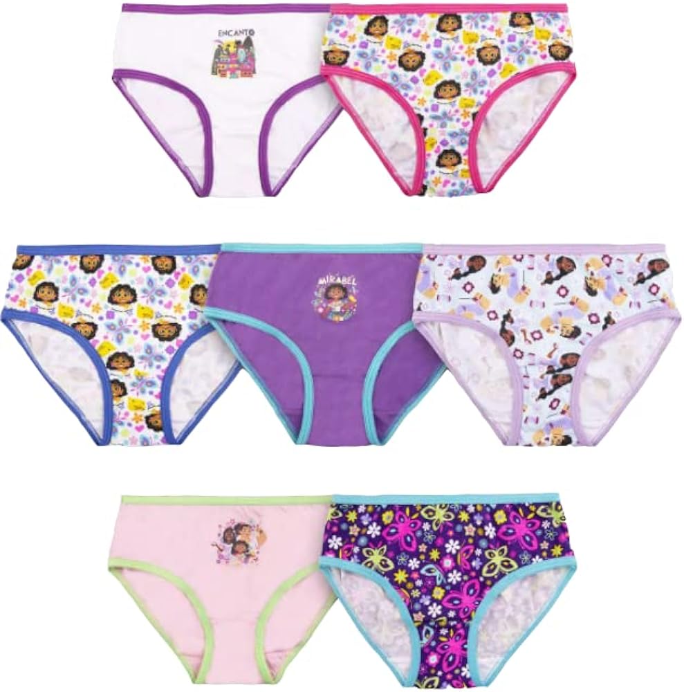 Girls' Disney Encanto 7pk Underwear (4), Multi