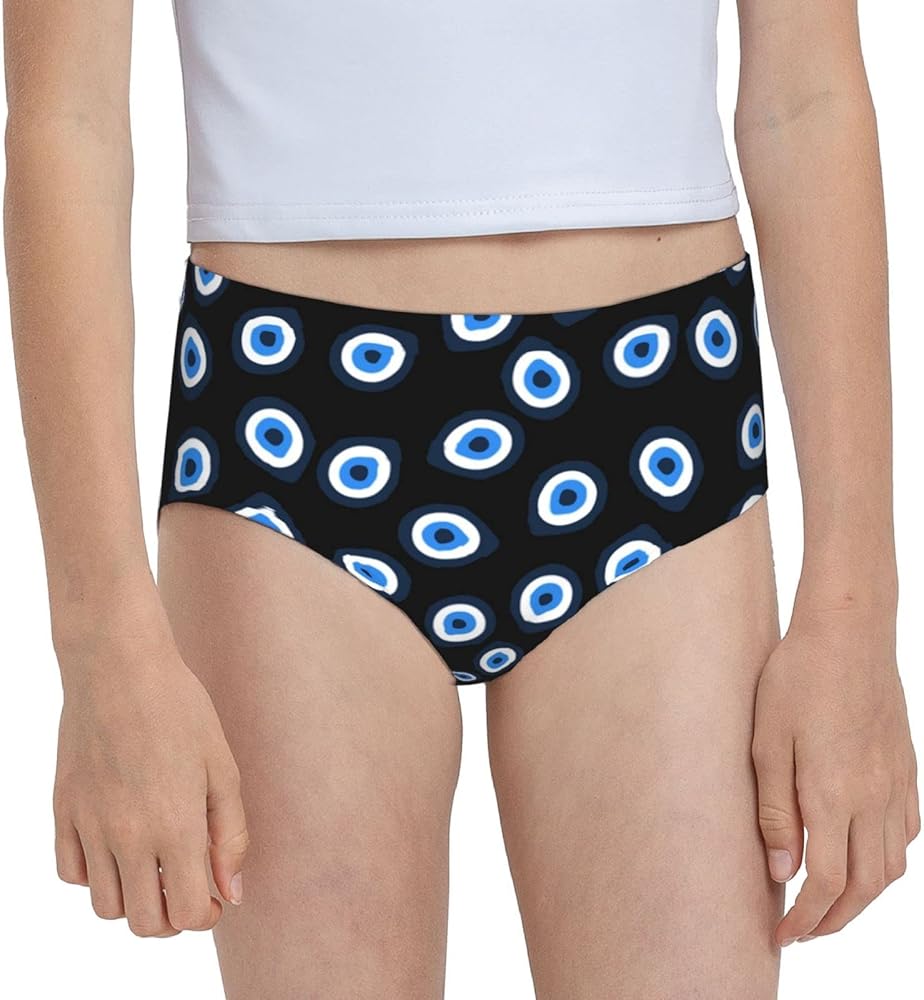 Augenstern Cotton Underwear Evil-Eye-Teardrops Girls'Briefs Soft Underpants