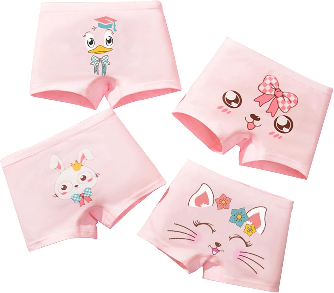 little girl panties cotton girl shorts soft and comfortable flat children's underwear 4 pieces