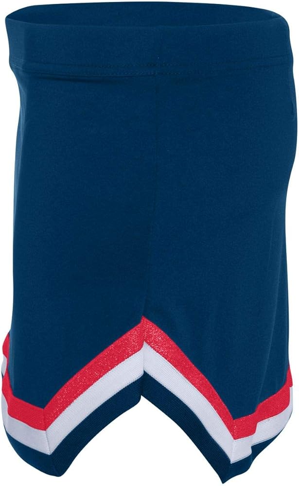 Augusta Sportswear Girls Pike Skirt S Navy/Red/White