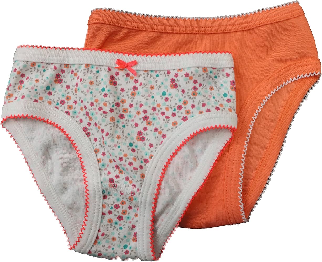 Petit Bateau Size 5 (42 1/2 Inches) Pack of 2 Girl's Underwear/Panties Multicolored