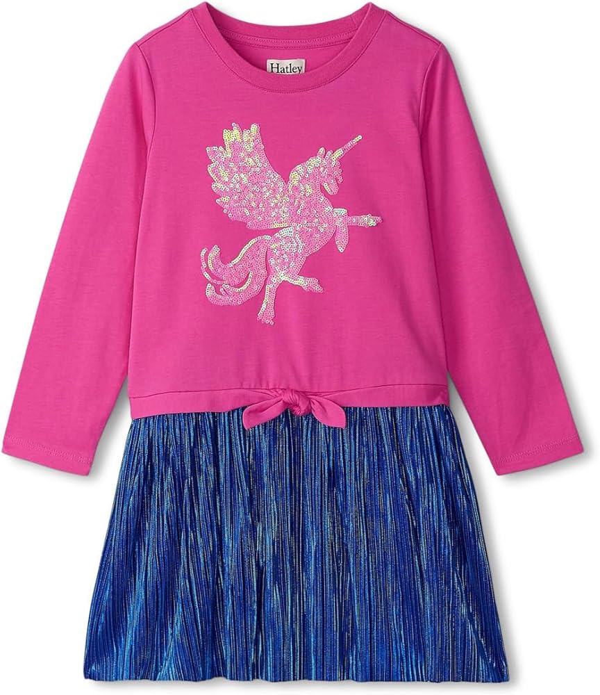 Hatley Girls' Sequin Pegusus Unicorn Novelty Skirt Dress (Toddler/Little Big Kid)