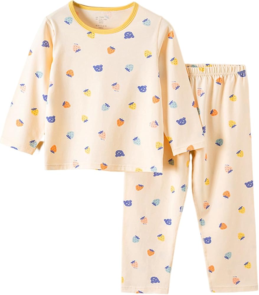 Toddler Girl Fashion Outfit Clothes New Print Long Sleeve Crewneck T-shirt Tops Casual Pants Set Cute Fall Winter Sleepwear