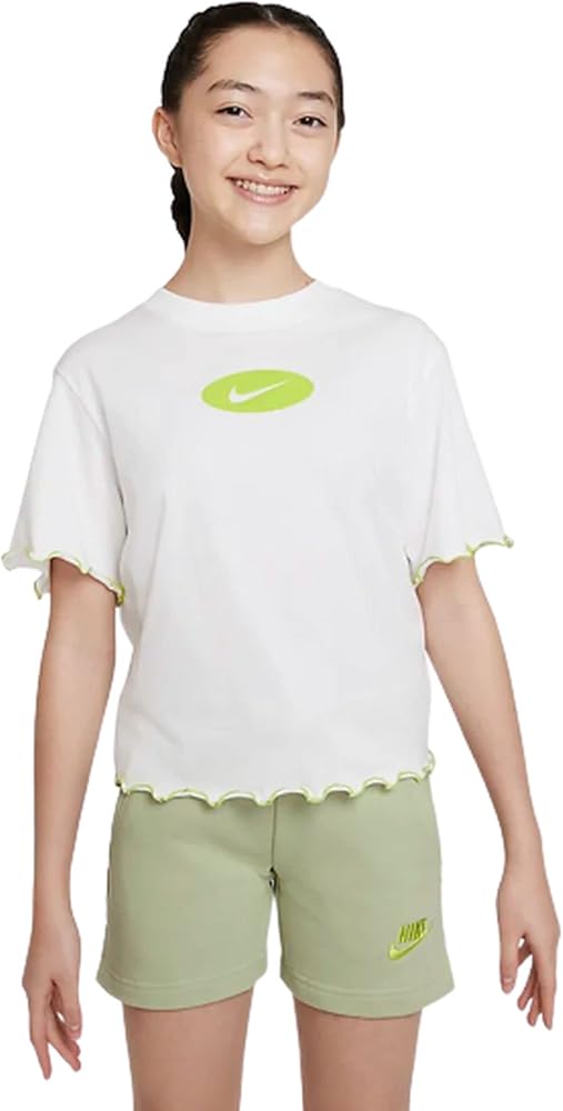 Nike Girls' Dri-FIT Icon Clash T-Shirt Youth DQ4392 100 Size Large White