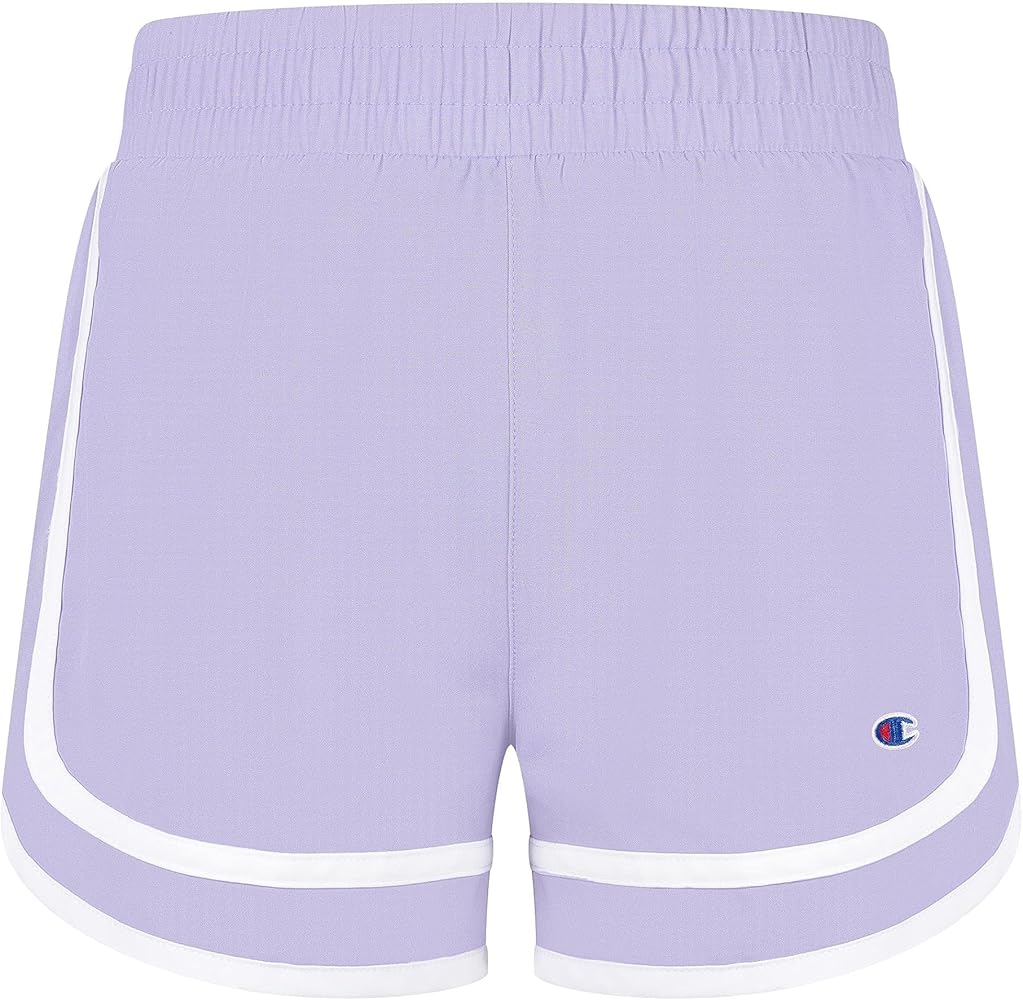 Champion Girl's Solid Varsity Woven Shorts (Big Kids) Urban Lilac MD (10-12 Big Kid)