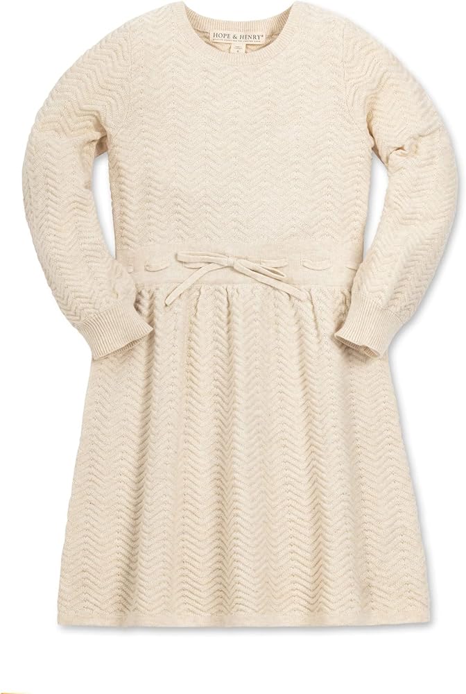 Hope & Henry Girls' Long Sleeve Sweater Dress