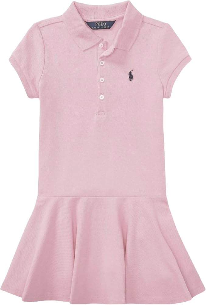 Polo Ralph Lauren Girls Short Sleeve Mesh Kids Dress Pink (3/3T)