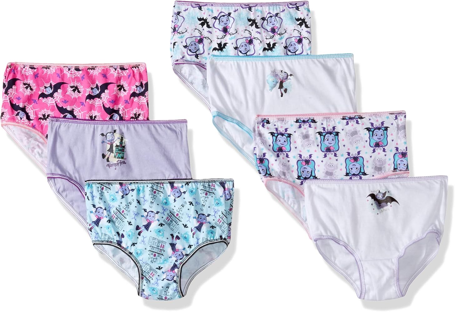 Disney Girls' Toddler Vamperina 7-Pack Underwear Panties, 4t