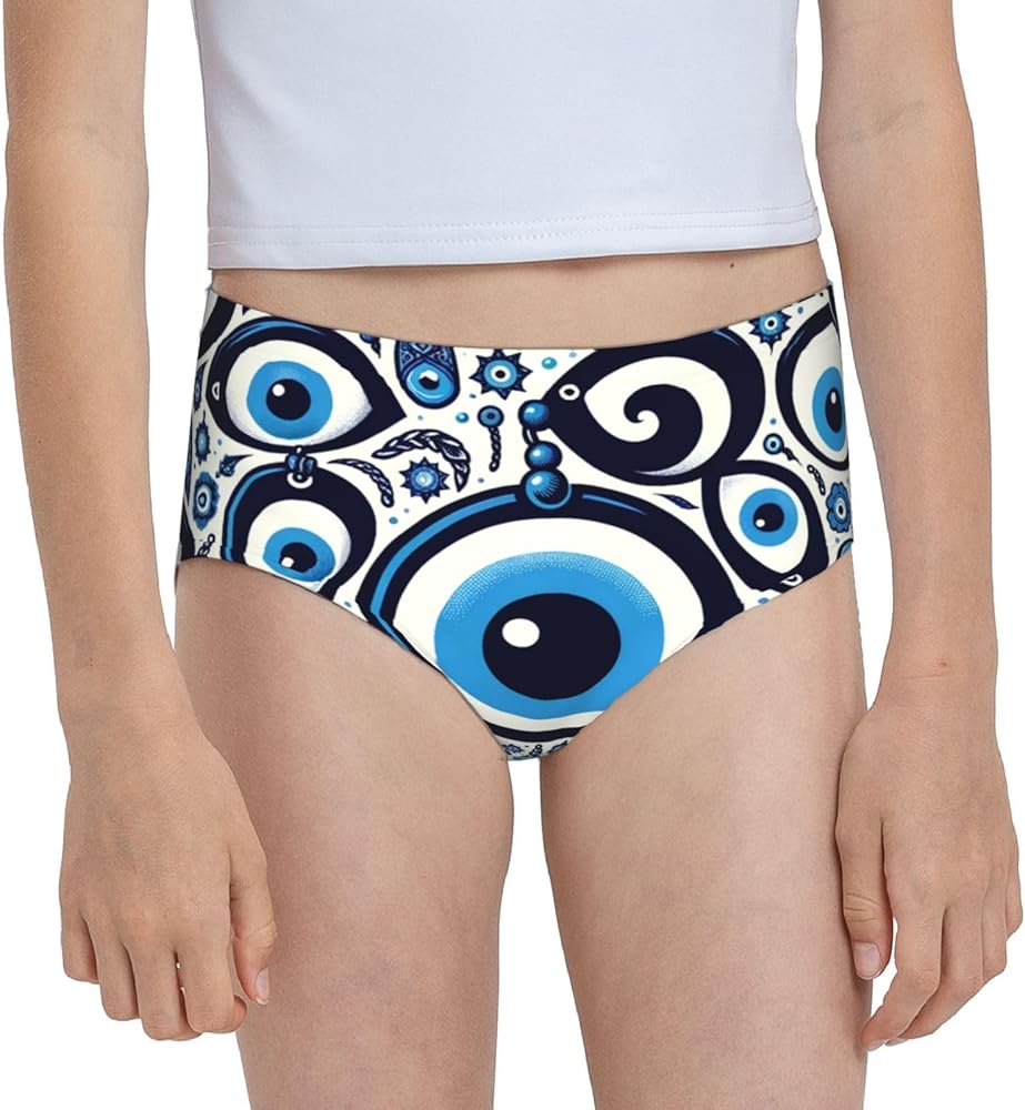 Augenstern Cotton Underwear Greece-Turkey-Evil-Eye Girls'Briefs Soft Underpants