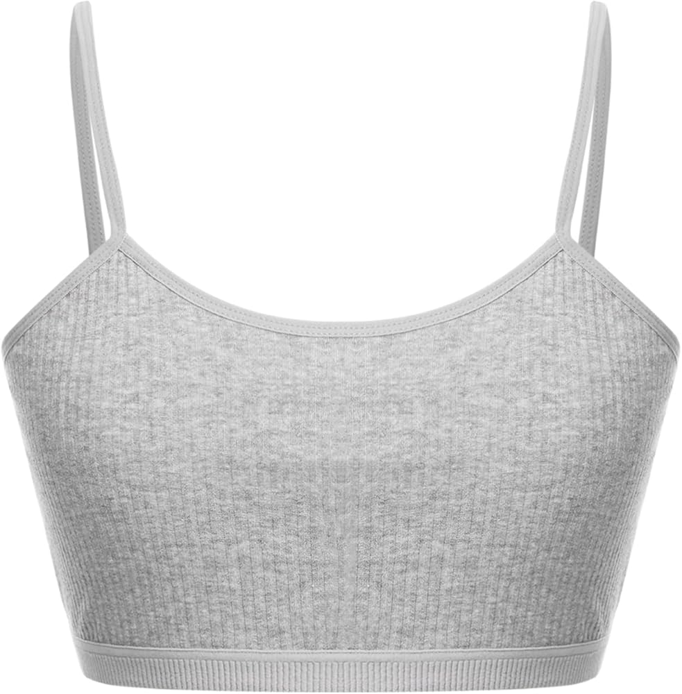 CHICTRY Kids Girls Seamless Dance Crop Top Soft Cotton Camisole Underwear Gym Workout Training Tank Top Vest