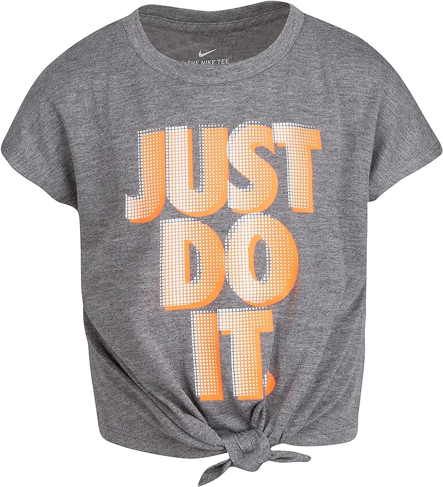 Nike Girl's Front Tie Just Do It Graphic T-Shirt (Little Kids)