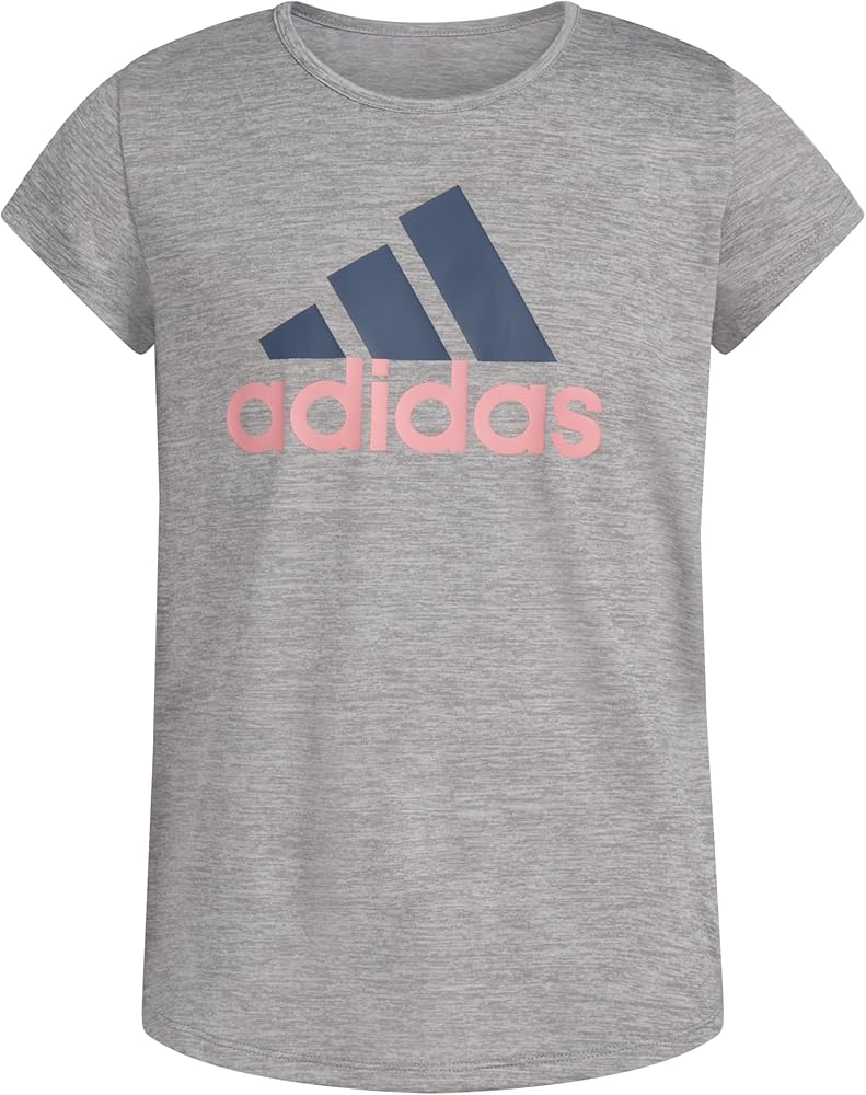 adidas Girls' Short Sleeve Aeroready Poly Scoop Neck Tee T-shirt