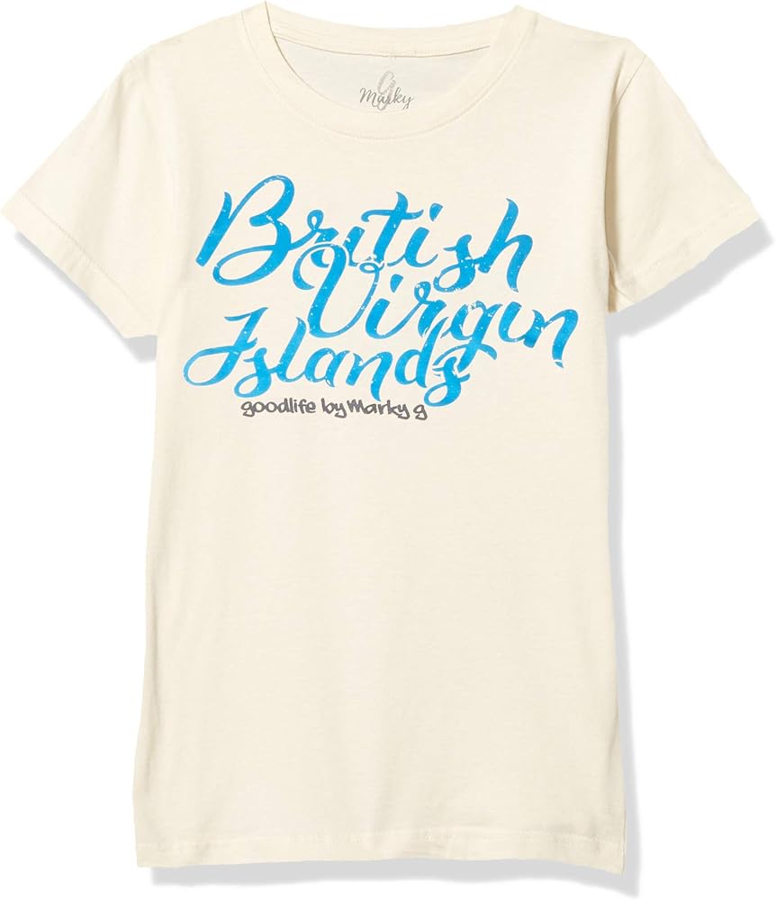 Girls' Printed British Virgin Islands Graphic Fine Jersey T-Shirt, Natural, L