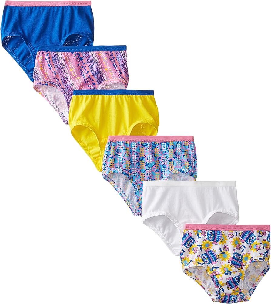 Fruit of the Loom Little Girls' Assorted Brief (Pack of 6)