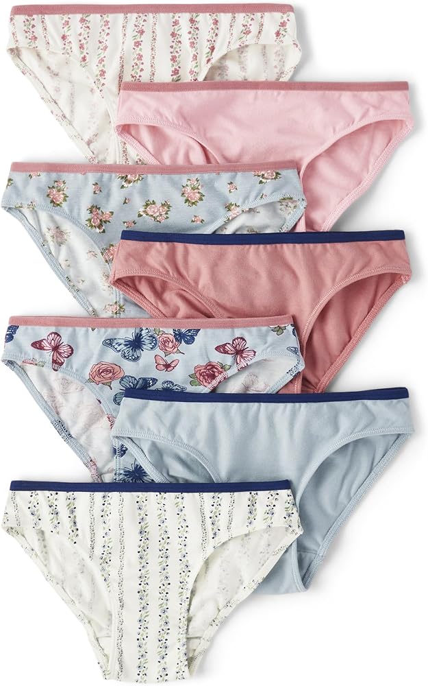 The Children's Place Girls' Cotton Bikini Underwear 7-Pack