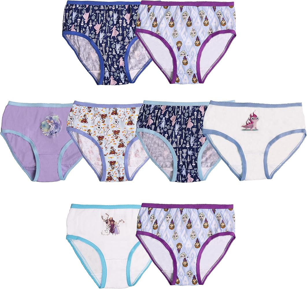 Handcraft Girls Panties Frozen, Toy Story, Baby Shark, Wonder Woman Underwear 8-Pack Toddler/Little Kid/Big Kid Briefs