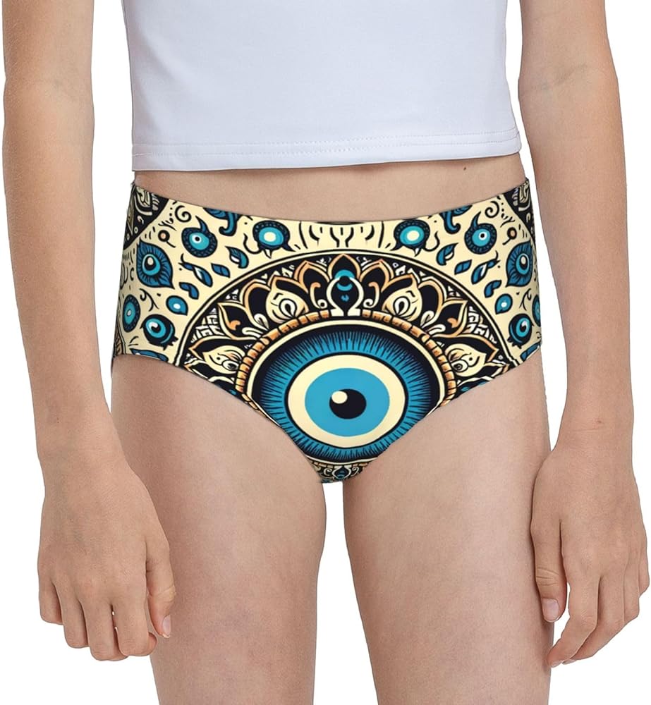 Augenstern Cotton Underwear Turkish-Amulet-Evil-Eye Girls'Briefs Soft Underpants