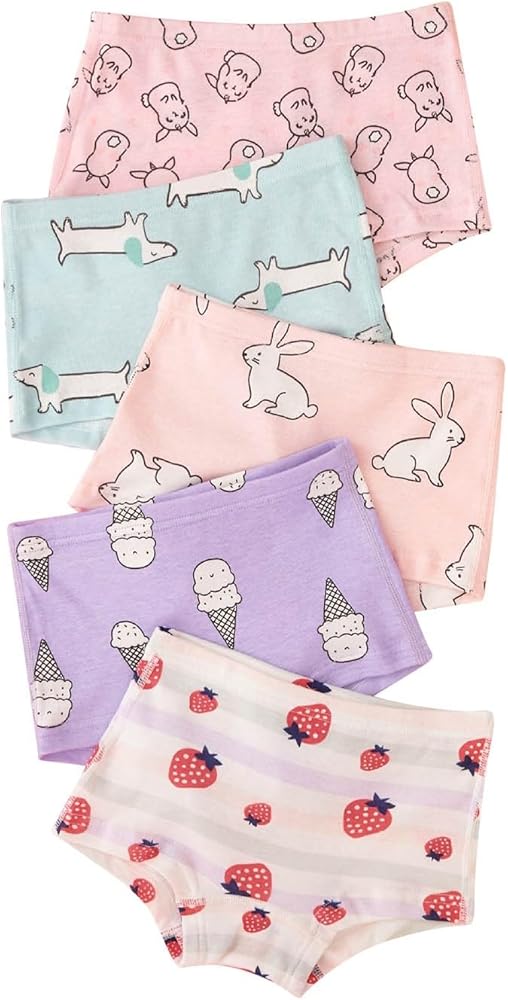 Infant Baby Girls Cotton Underwear Soft Boy Shorts Kids Brief Pack Of 5 Ruffled Girls Boys Underwear