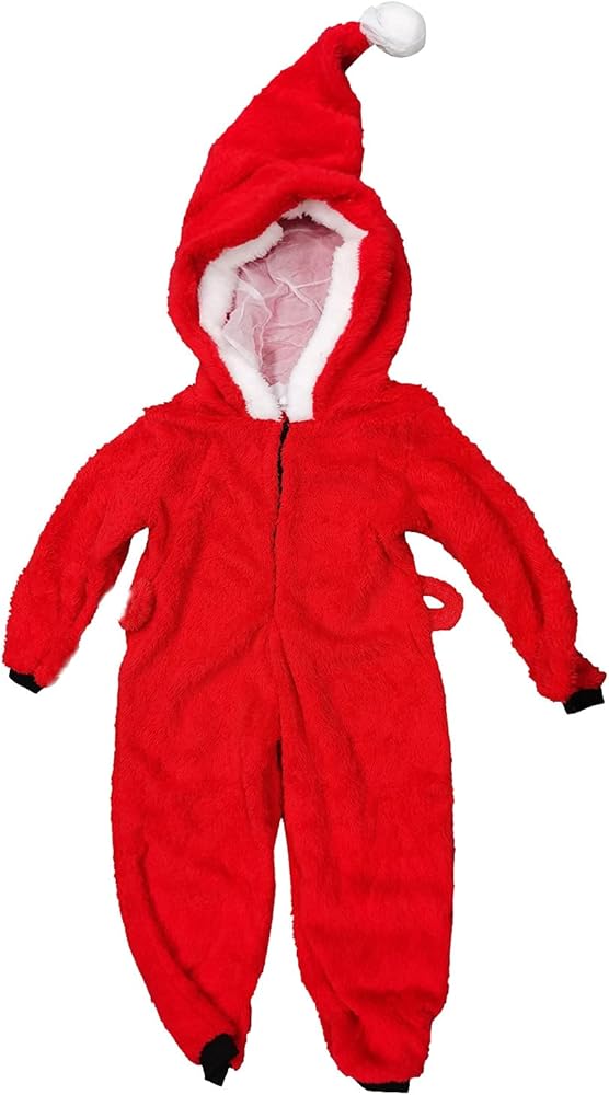 Christmas Dress Red Hooded Children's Long Sleeve Christmas Girls Outfits&Set Girls Top And Pants Set