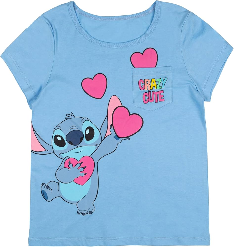 Disney Minnie Mouse Nightmare Before Christmas Winnie The Pooh Lilo & Stitch Sally Zero Girls T-Shirt Toddler to Big Kid