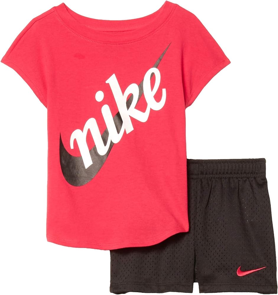 Nike Kids Baby Girl's Script Futura Tee & Shorts Set