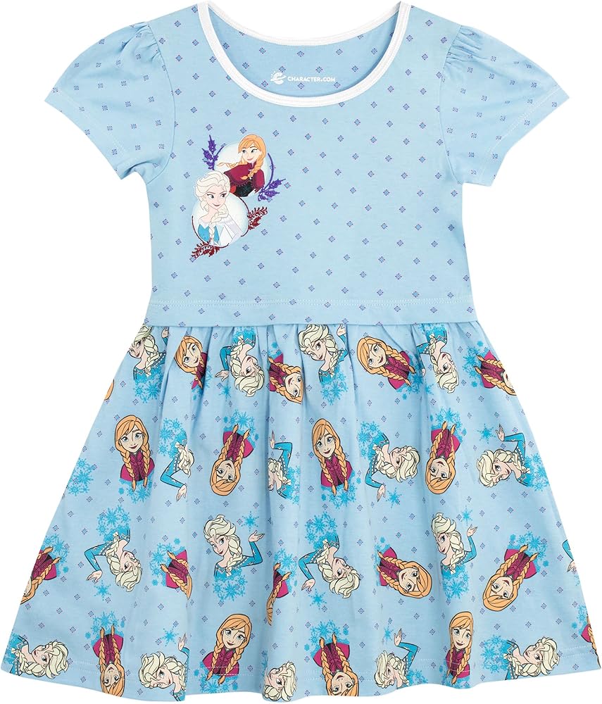 Disney Frozen Dress | Princess Dresses for Girls | Anna and Elsa Summer Dress for Kids