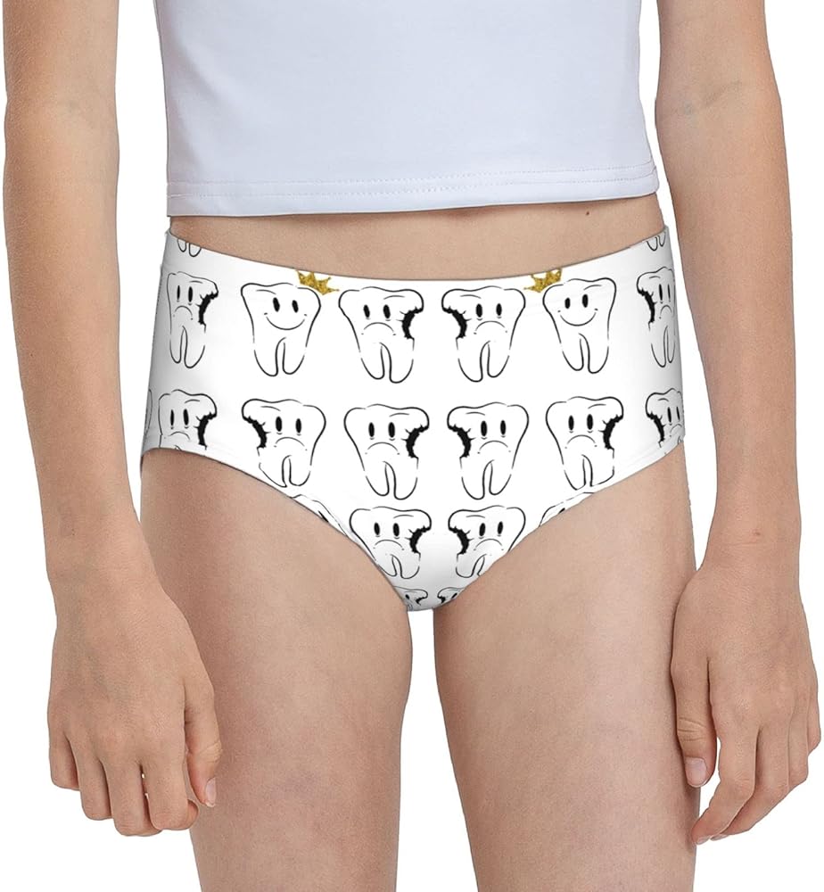 Augenstern Cotton Underwear Dental-Dentist-Crowned-Teeth Girls'Briefs Soft Underpants