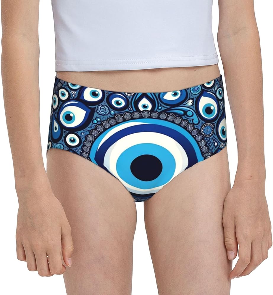 Augenstern Cotton Underwear Blue-Nazar-Talismans Girls'Briefs Soft Underpants