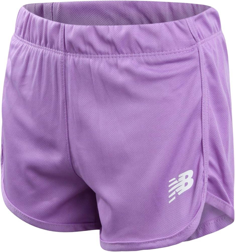 New Balance Girls' Active Shorts - Athletic Performance Mesh Running Shorts - Dolphin Gym Shorts for Girls (8-16)