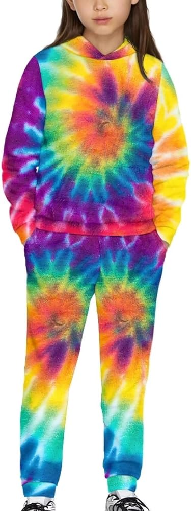 Kids Hoodie Sweatshirt and Jogger Sweatpants 2 Pieces Set Boys Girls Tracksuits Activewear