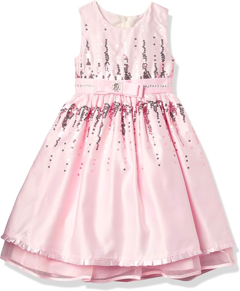 Girls' One Size Sleeveless Sequins Dress