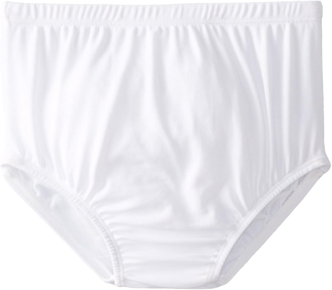 Clementine Big Girls' Full Cut Athletic Briefs, White, 12/14