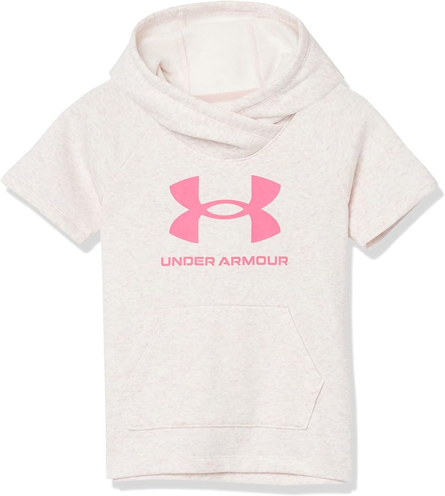 Under Armour Girls Rival Fleece Short-Sleeve Hoodie