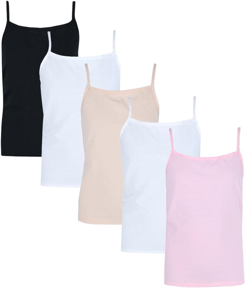 Fruit of the Loom Girls Spin Cami Assorted 5 Pack