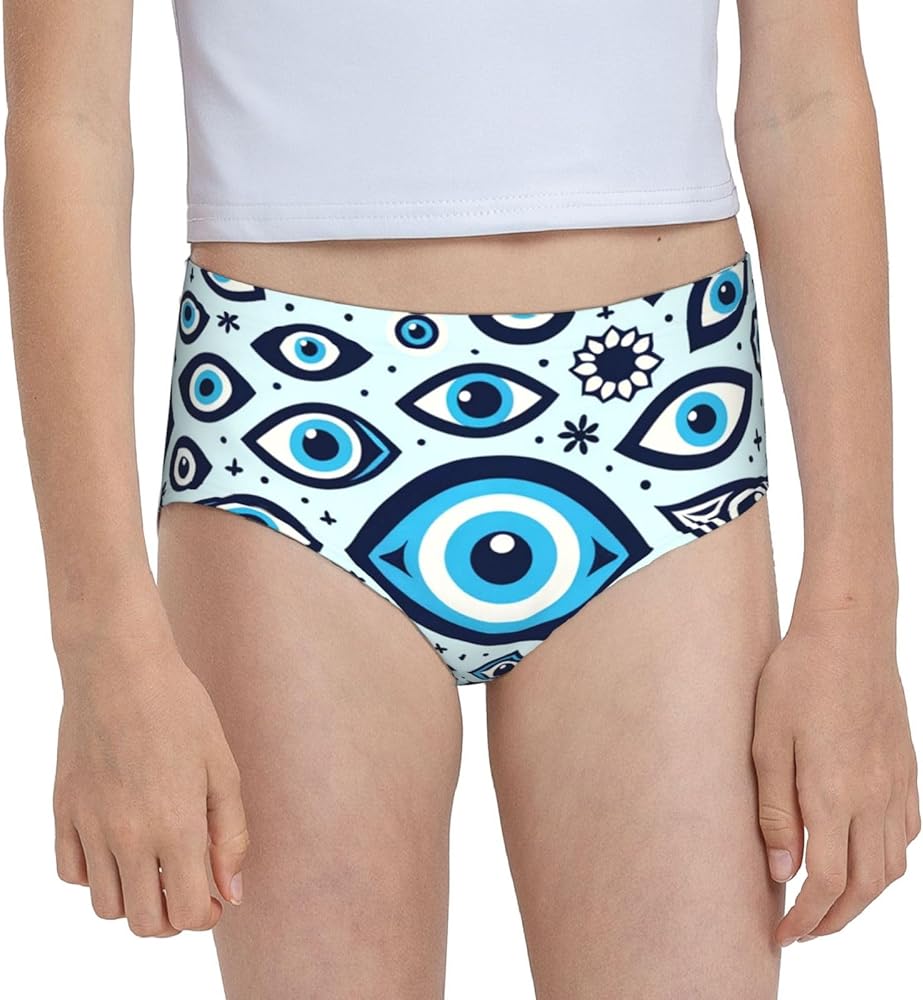 Augenstern Cotton Underwear Greece-Bead-Blue-Evil-Eye Girls'Briefs Soft Underpants