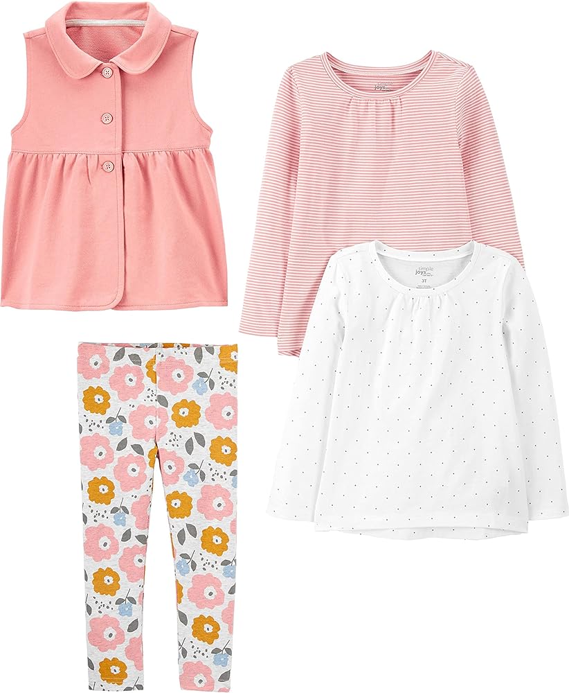 Simple Joys by Carter's girls 4-piece Playwear Set