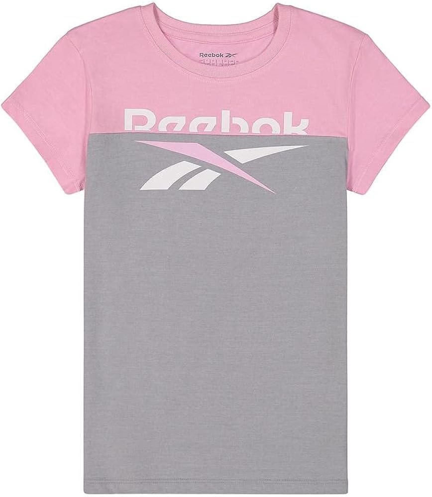 Reebok Girls' Basic Crewneck Short Sleeve T-Shirt