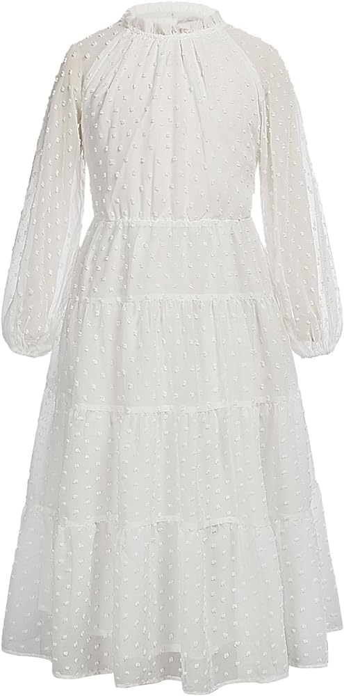 GRACE KARIN Girls Long Sleeve Dress A-line Flowy Maxi Dresses for Girls 5-14 Years