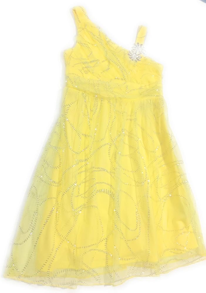 Girls Dresses Yellow Size 12 One Shoulder