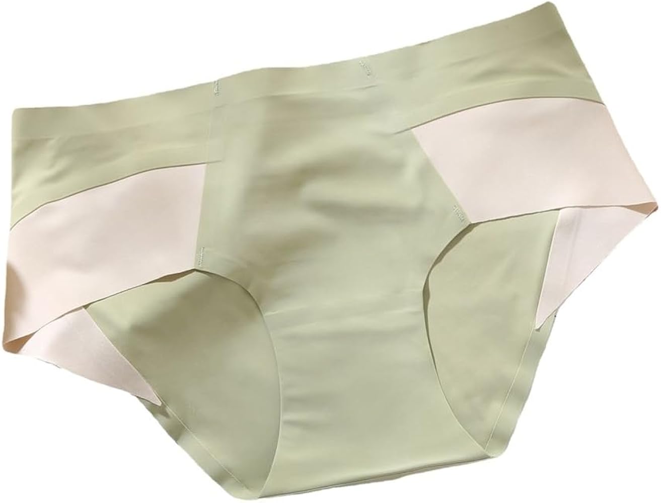 Seamless Underwear Girls Mid-waist Bag Buttocks Nude Sense Color Contrast Girls Briefs Ice Silk Pants